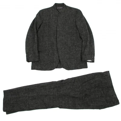 イッセイミヤケメンISSEY MIYAKE MEN ウールリネンセットアップスーツ 霜降りグレー