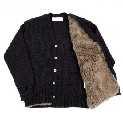 コムデギャルソン オムオムCOMME des GARCONS HOMME HOMME 内ファーポリニットカーディガン