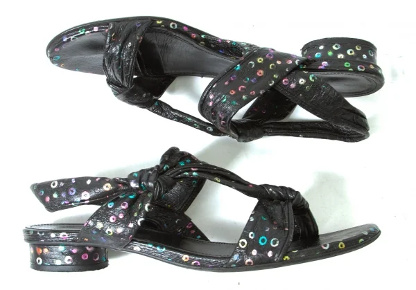 TSUMORI CHISATO Dot print leather sandals K-44239_002