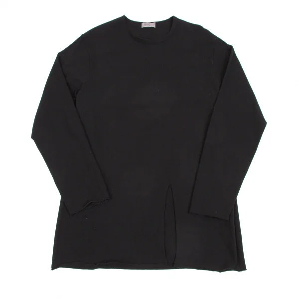 ヨウジヤマモト プールオムYohji Yamamoto POUR HOMME コットンスリットデザインカットソー