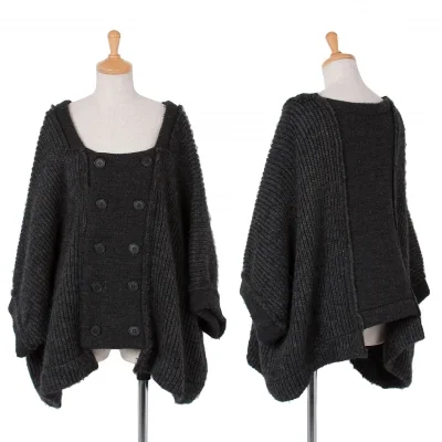 【SALE】リミフゥLIMI feu ウールニットポンチョジャケット