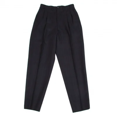 【SALE】ヨウジヤマモト コスチュームドオムYohji Yamamoto COTUME D'HOMME ウールストライプパンツ 紺