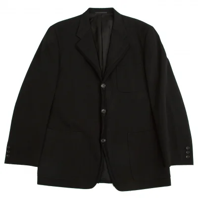 コムデギャルソン オムCOMME des GARCONS HOMME ニットパイピングウールギャバジャケット 黒