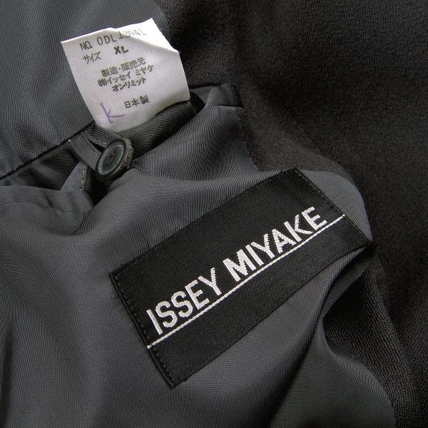 【再入荷】 イッセイミヤケ メンISSEY MIYAKE MEN ウールショールカラー ジャケット・アウター
