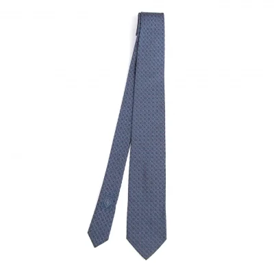 【SALE】グッチGUCCI GG柄シルクネクタイ 紺ピンク