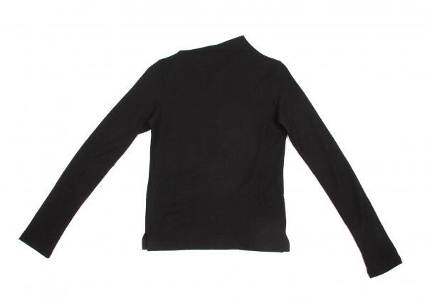 SALE】ワイズY's ウールアシンメトリーネックカットソー 黒3