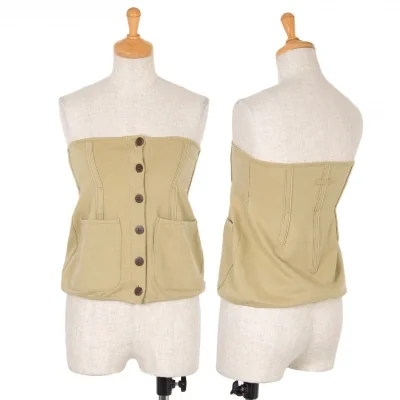 ジャンポールゴルチエ ファムJean Paul GAULTIER FEMME ストレッチワスピー風トップス ベージュ