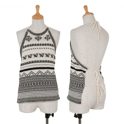 【SALE】ジャンポールゴルチエ ファムJean Paul GAULTIER FEMME アルパカ混ノルディック柄結びベスト