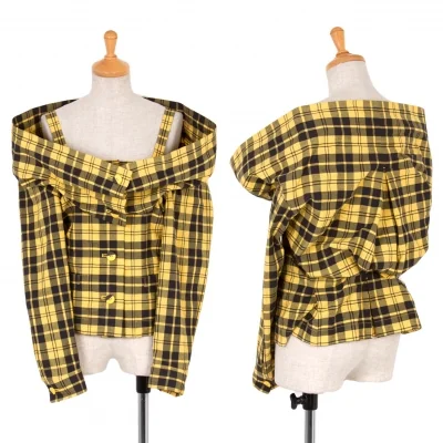 イッセイミヤケISSEY MIYAKEチェック変形ブラウス