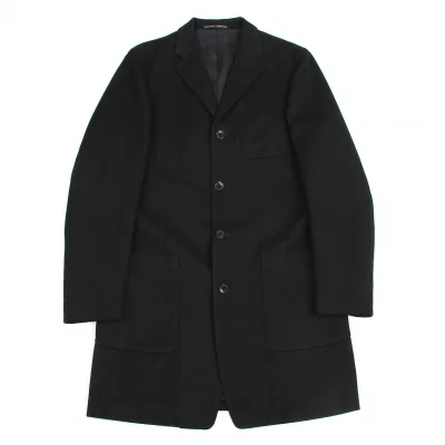 ジャンポールゴルチエオブジェ Jean Paul GAULTIER HOMME objet カツラギウールコットンセミロングジャケット 黒