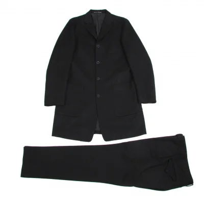 ジャンポールゴルチエオブジェ Jean Paul GAULTIER HOMME objet カツラギウールセットアップスーツ 黒