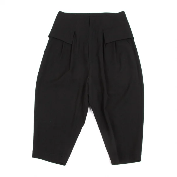 【SALE】リミフゥLIMI feu ウールギャバフラップデザインクロップドサルエルパンツ