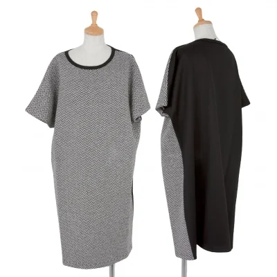 【SALE】ジュンヤワタナベ コムデギャルソンJUNYA WATANABE COMME des GARCONS ジグザグ柄切替ビッグシルエットワンピース