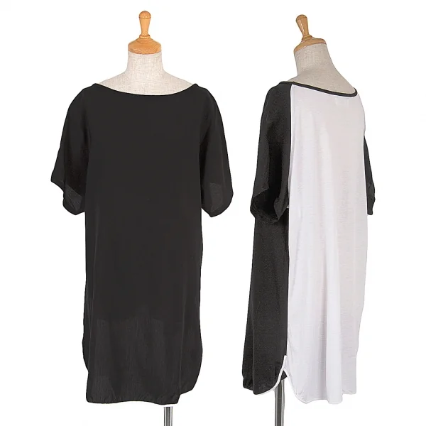 【SALE】ワイズY's バックラグラン切替バイカラートップス