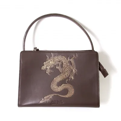 ジャンポールゴルチエJean Paul GAULTIER 龍型押しハンドバッグ
