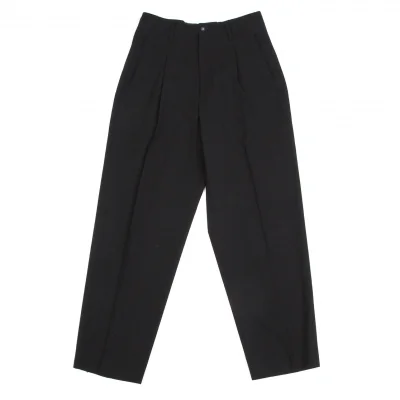 ジャンポールゴルチエ オムJean Paul GAULTIER HOMME ウールタックテーパードパンツ 黒