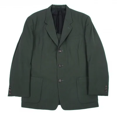 【SALE】ワイズフォーメンY's for men ウールギャバ3Bノッチドラペルジャケット モスグリーン