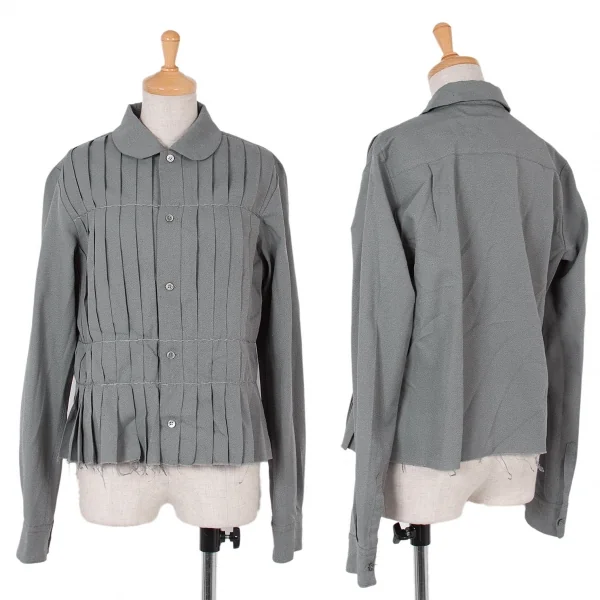 コムコム コムデギャルソンCOMME des GARCONS ポリプリーツブラウス