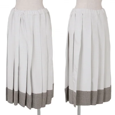 【最終値下げ】コムコム コムデギャルソンCOMME des GARCONS 千鳥格子リバースデザインスカート 白黒オフ