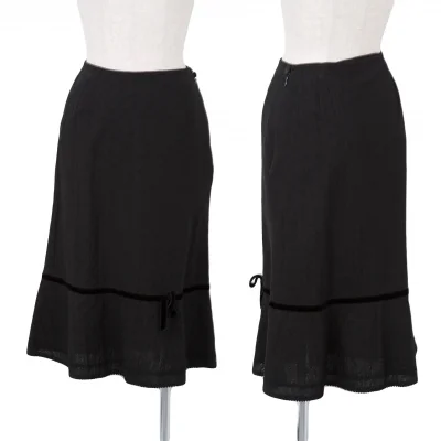 【SALE】ケイタマルヤマKEITA MARUYAMA リボンテープスカート 黒