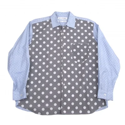 【SALE】コムデギャルソン シャツCOMME des GARCONS SHIRT ドット切替ブロックチェックシャツ