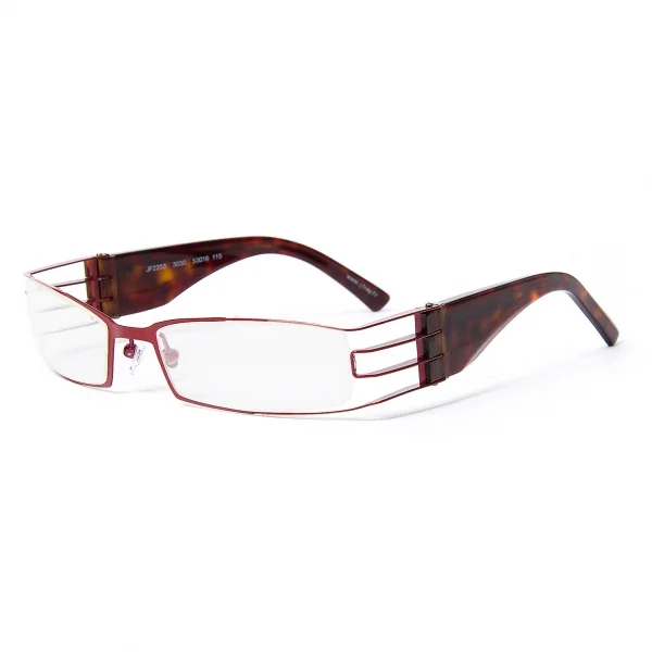 【SALE】ジェイエフレイ J.F.REY JF2203 3030 メガネ眼鏡 デモクリアレンズ エンジ茶53□18 115 M-727_001