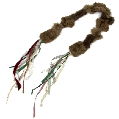 【SALE】スナオクワハラsunaokuwahara 装飾ファーストール 茶他