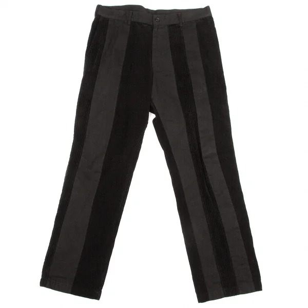 コムデギャルソン オムCOMME des GARCONS HOMME 製品染めコーデュロイ切り替えコットンパンツ