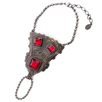 ジャンポールゴルチエJean Paul GAULTIER ネイティブデザインメタルプレートパームカフ