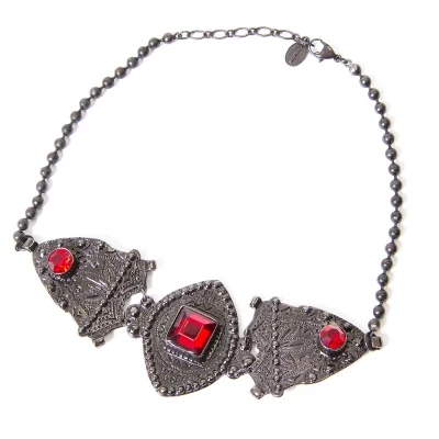 【SALE】ジャンポールゴルチエJean Paul GAULTIER ネイティブデザインメタルプレートチョーカー