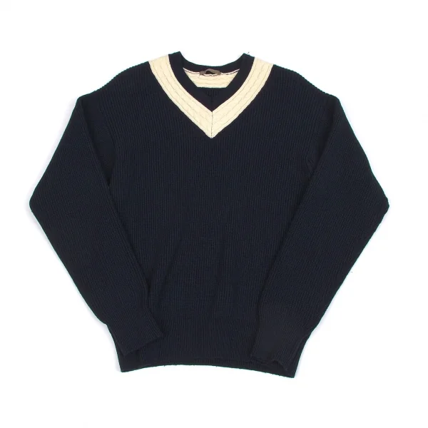 【SALE】ワイズフォーメンY's for men ウールケーブルVネックニット
