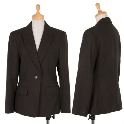 ブルックスブラザーズBrooks Brothers ストライプウールジャケット 濃茶