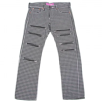 ジュンヤワタナベマンピンク コムデギャルソンJUNYA WATANABE MAN PINK COMME des GARCONSコットンポリジップデザインパンツ