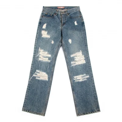 【SALE】ジュンヤワタナベマンピンク コムデギャルソンJUNYA WATANABE MAN PINK COMME des GARCONS クラッシュウォッシュドデニムパンツ