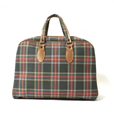 コムデギャルソンCOMME des GARCONS キャンバスタータンチェックハンドバッグ