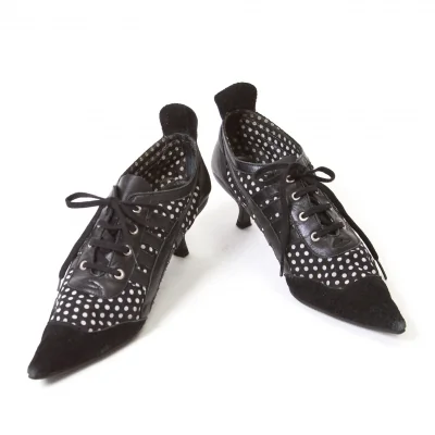 【最終値下げ】ジュンヤワタナベ コムデギャルソンJUNYA WATANABE COMME des GARCONS 異素材切替ドットプリントスポーティパンプス