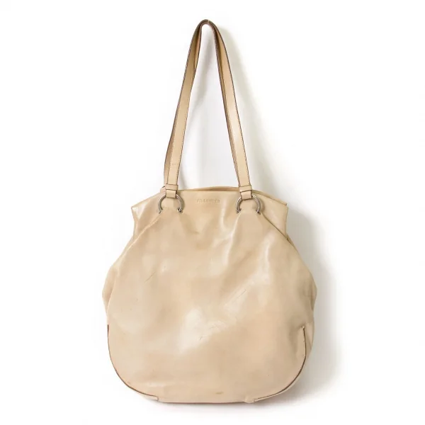 ジルサンダーJIL SANDER レザーハンドバッグ ベージュ (K-47145