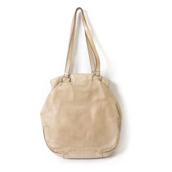 ジルサンダーJIL SANDER レザーハンドバッグ ベージュ (K-47145)