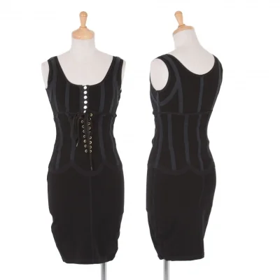 ジュニアゴルチエJUNIOR GAULTIER パイピングストレッチセットアップスーツ 黒紺