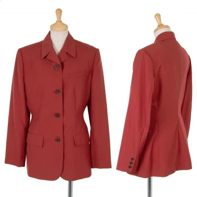 【SALE】ジュニアゴルチエJUNIOR GAULTIER ウールポリバルカラージャケット レンガ