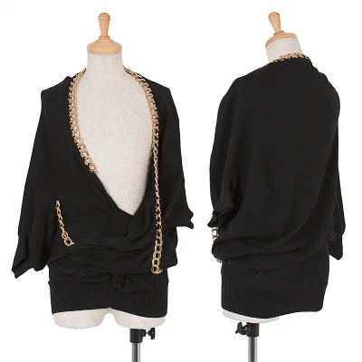 【最終値下げ】ジュンヤワタナベ コムデギャルソンJUNYA WATANABE COMME des GARCONS チェーン装飾ニットセーター