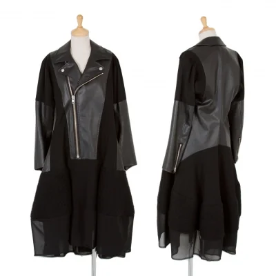 ジュンヤワタナベ コムデギャルソンJUNYA WATANABE COMME des GARCONS ライダース切替デザインワンピース