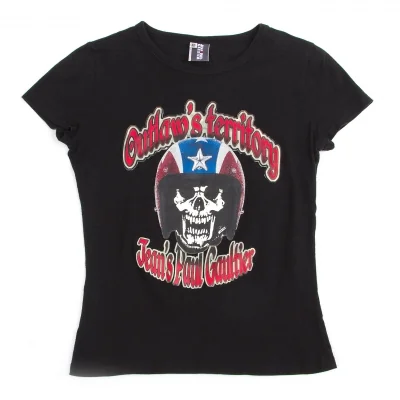 【SALE】ジーンズポールゴルチエjean's Paul GAULTIER スカルライダーラバープリントTシャツ