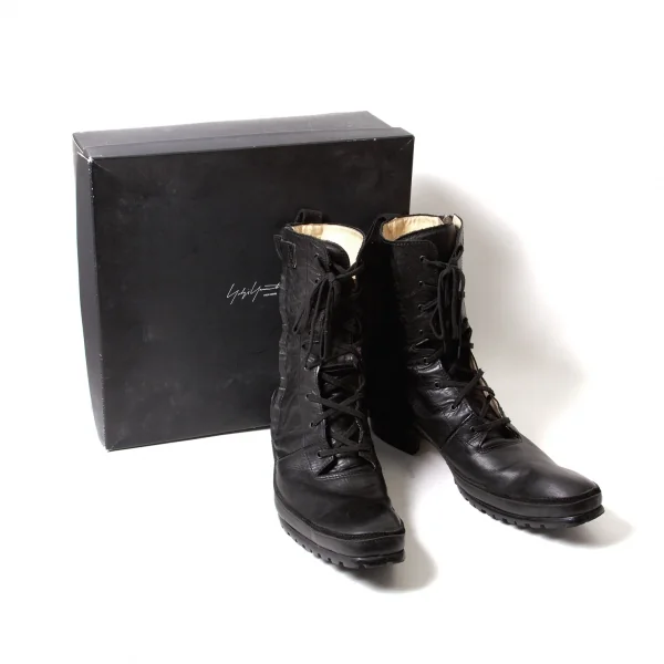 ヨウジヤマモト プールオムYohji Yamamoto POUR HOMME×ヒロムタカハラHIROMU TAKAHARA サイドジップレザーブーツ