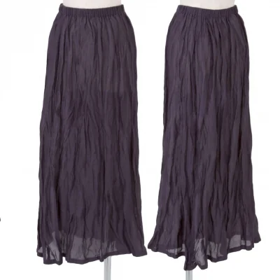 アルファスピンALFASPIN トリアセテートリネンシワ加工スカート 紫