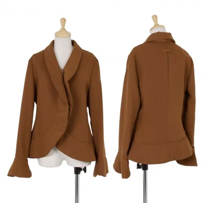 【SALE】ジャンポールゴルチエファムJean Paul GAULTIER FEMME ショールカラーマジックテープジャケット キャメル