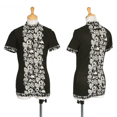 ジャンポールゴルチエファムJean Paul GAULTIER FEMME ボタニカル柄ポリカットソー