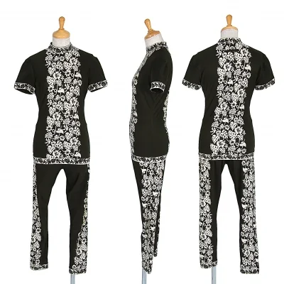 ジャンポールゴルチエファムJean Paul GAULTIER FEMME ボタニカル柄ポリセットアップ