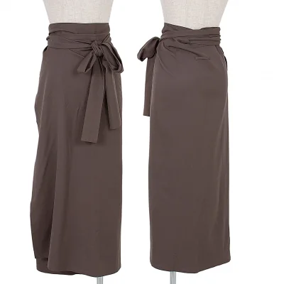 【SALE】ジャンポールゴルチエ ファムJean Paul GAULTIER FEMME ウールギャバ巻きスカート モカ