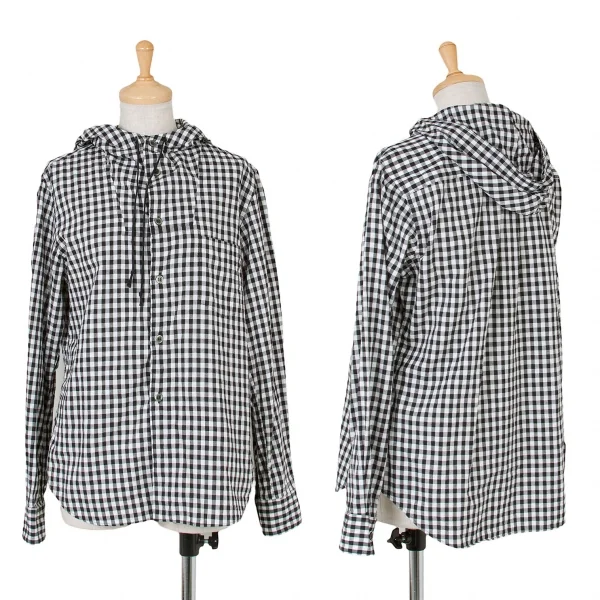 【SALE】ブラック コムデギャルソンBLACK COMME des GARCONS ギンガムチェックシャツパーカー